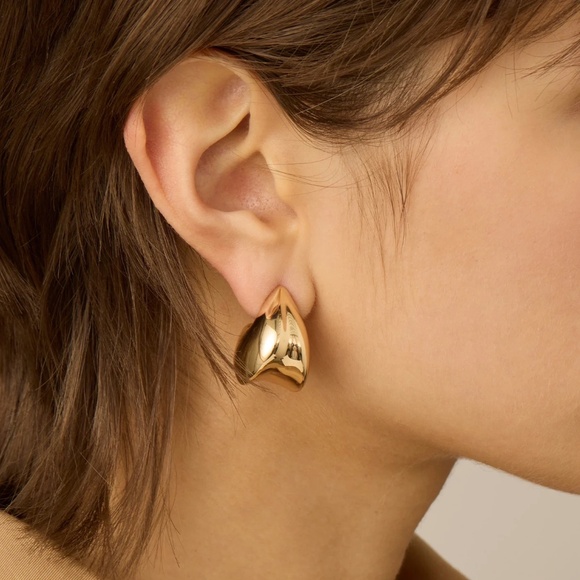 Jenny Bird Nouveaux Puff Earrings - Gold - Picture 3 of 9